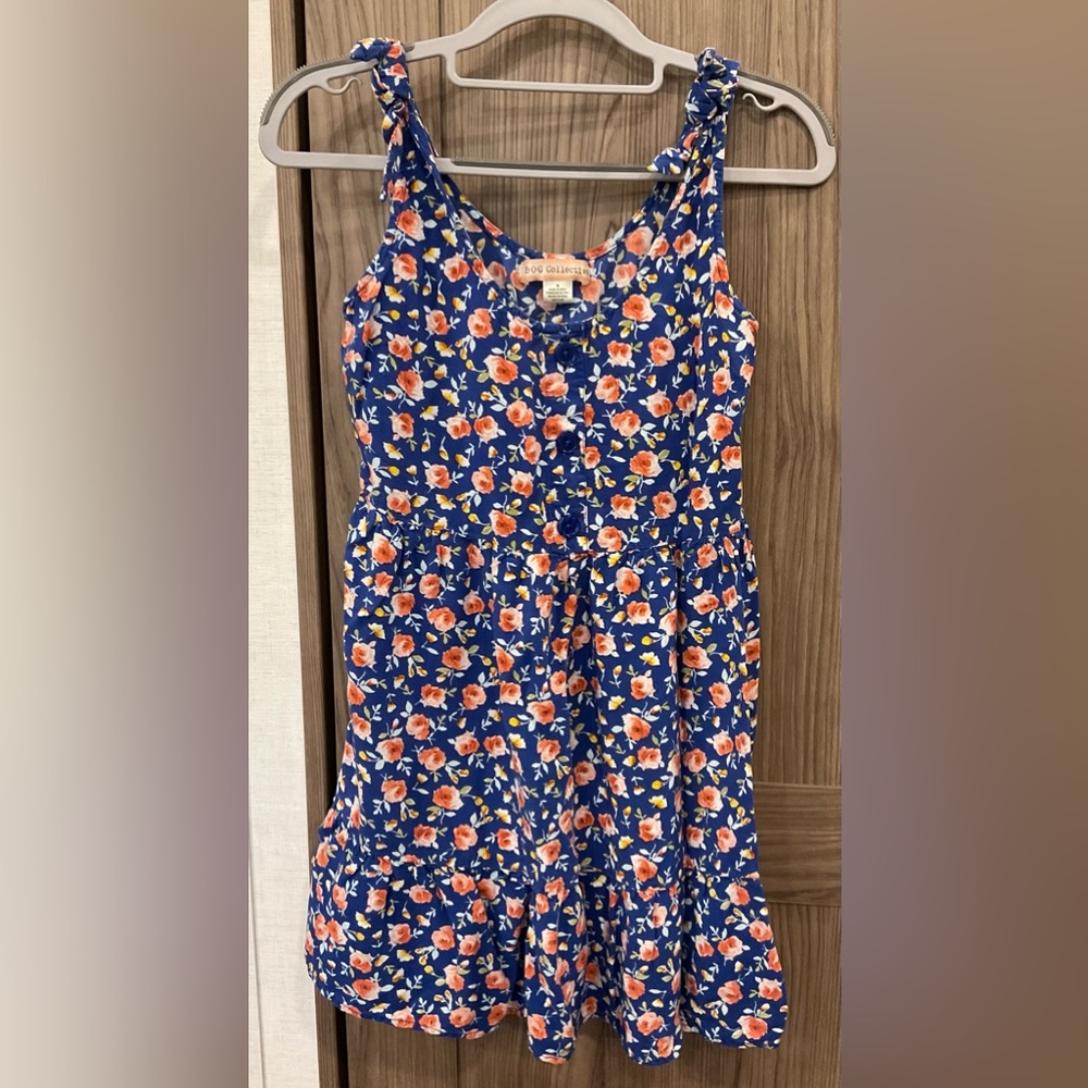B.O.G Collective Womens Blue/floral Tank Dress Size Small